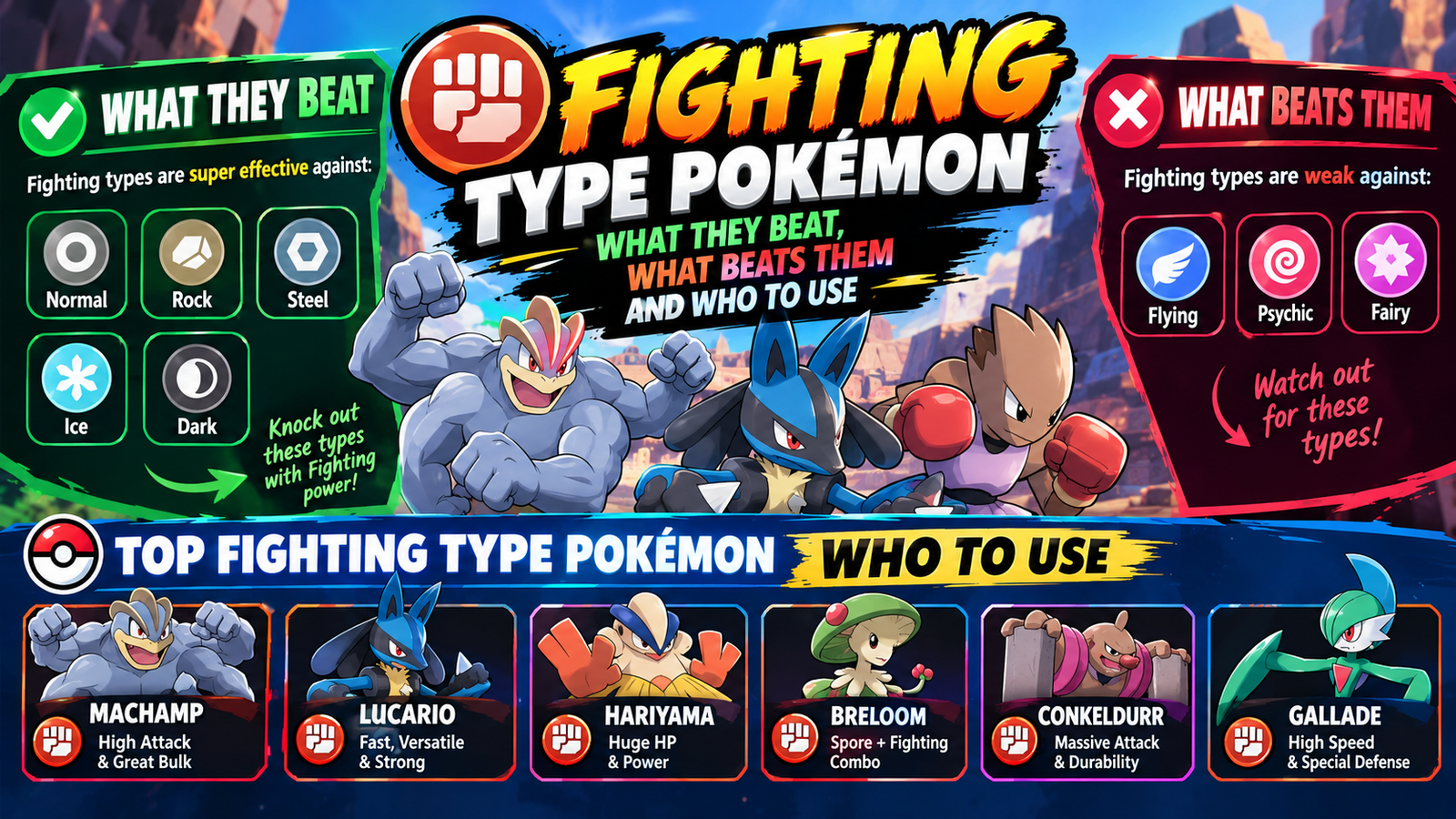 Fighting Type Pokemon