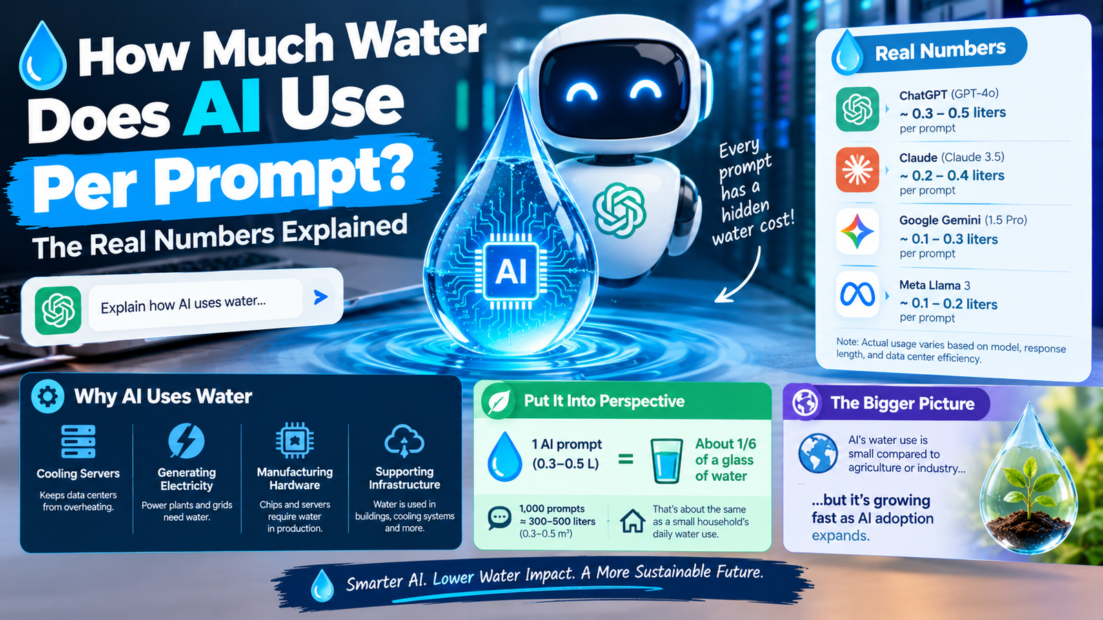 How Much Water Does AI Use Per Prompt