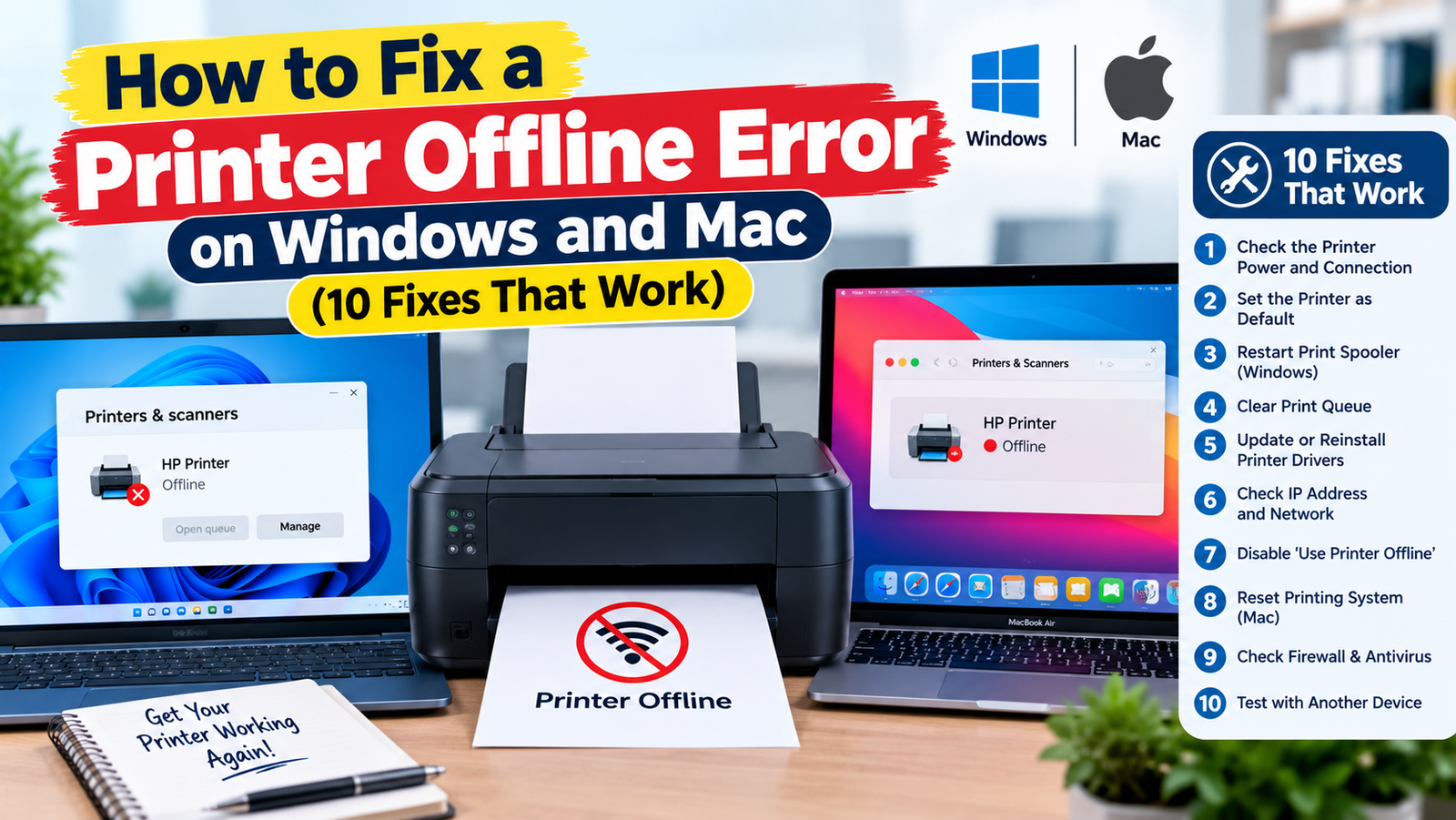 How to Fix a Printer Offline