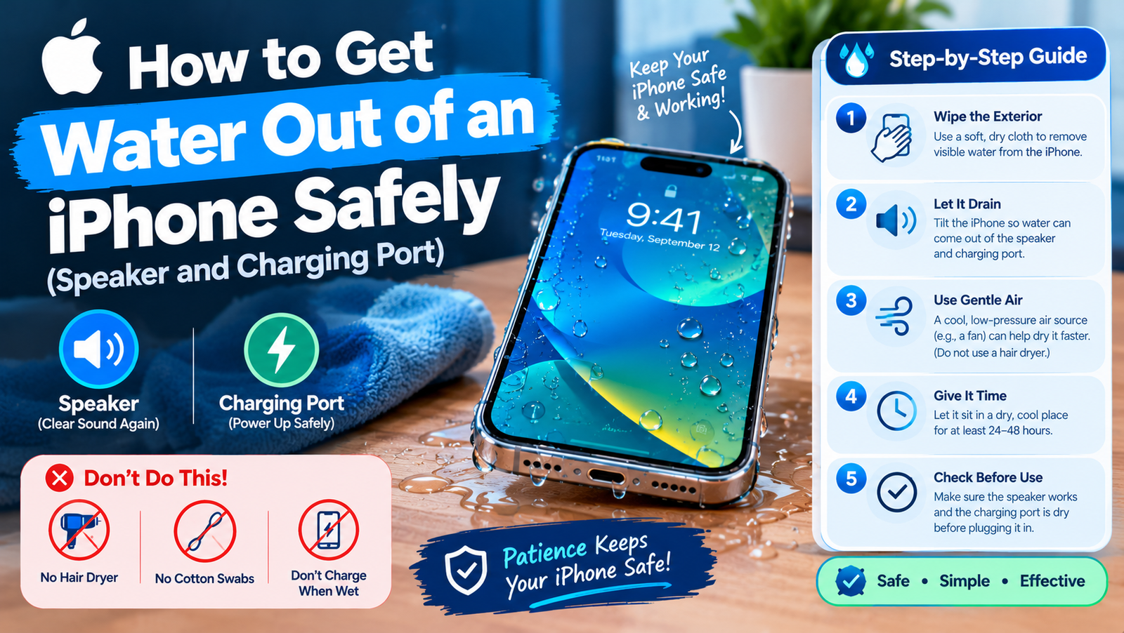 How to Get Water Out of an iPhone