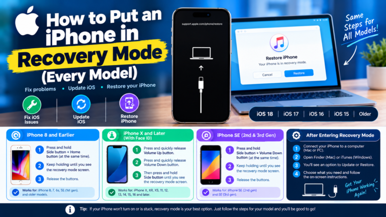 How to Put an iPhone in Recovery Mode (Every Model)