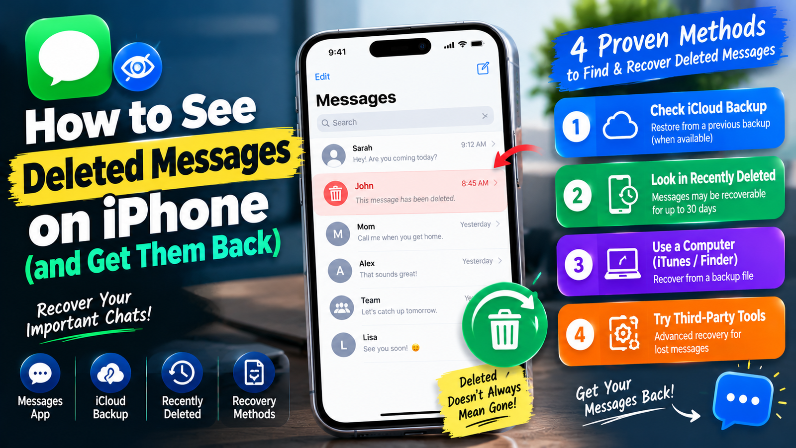 How to See Deleted Messages on iPhone