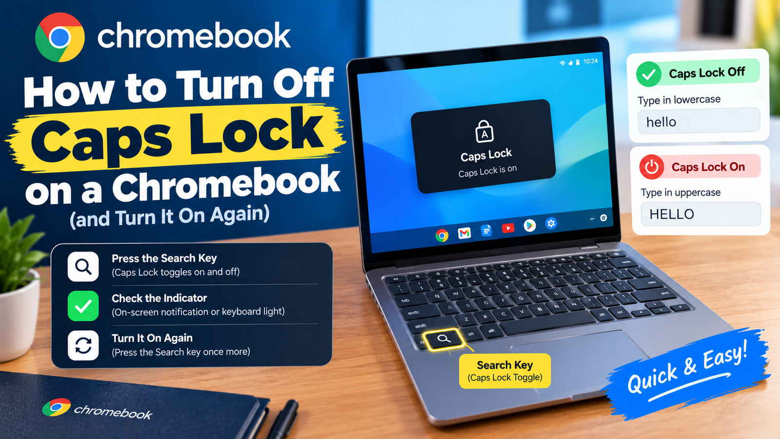 How to Turn Off Caps Lock on a Chromebook