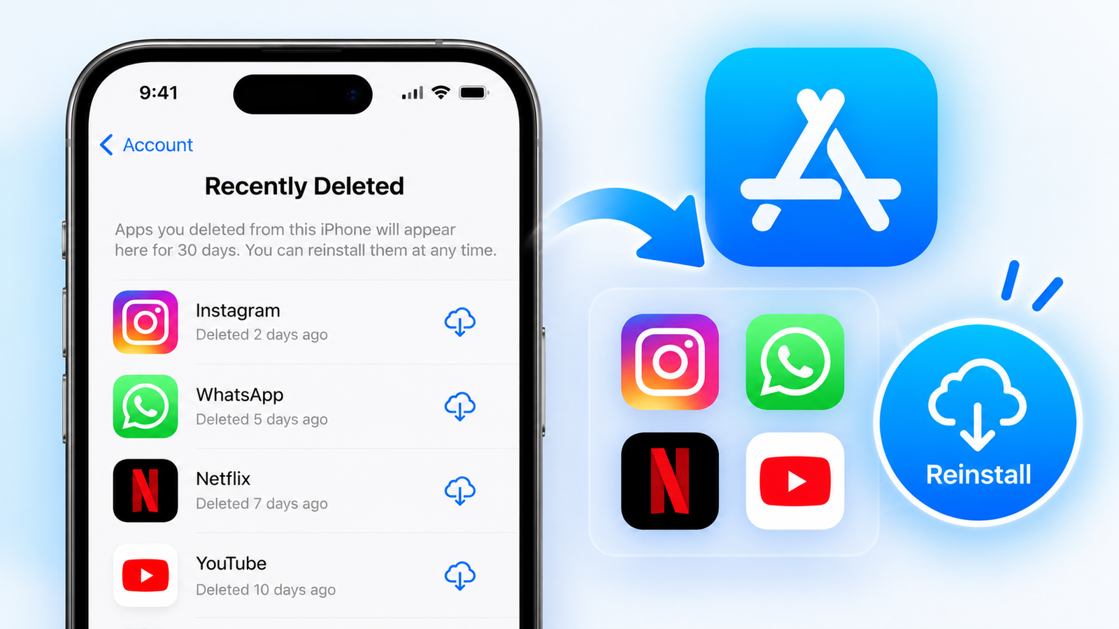 Reinstall Recently Deleted Apps
