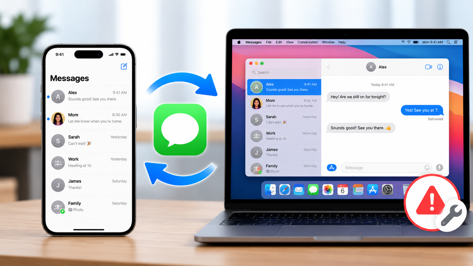 iPhone and Mac Messages